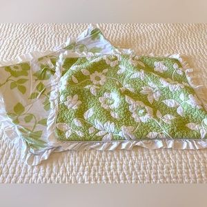 Two standard quilted pillow shams